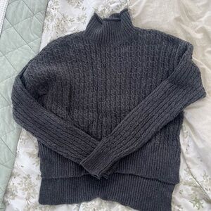Cozy Charcoal Turtleneck Sweater